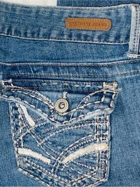 Amethyst Jeans Light Blue Embroidered Flare Jeans